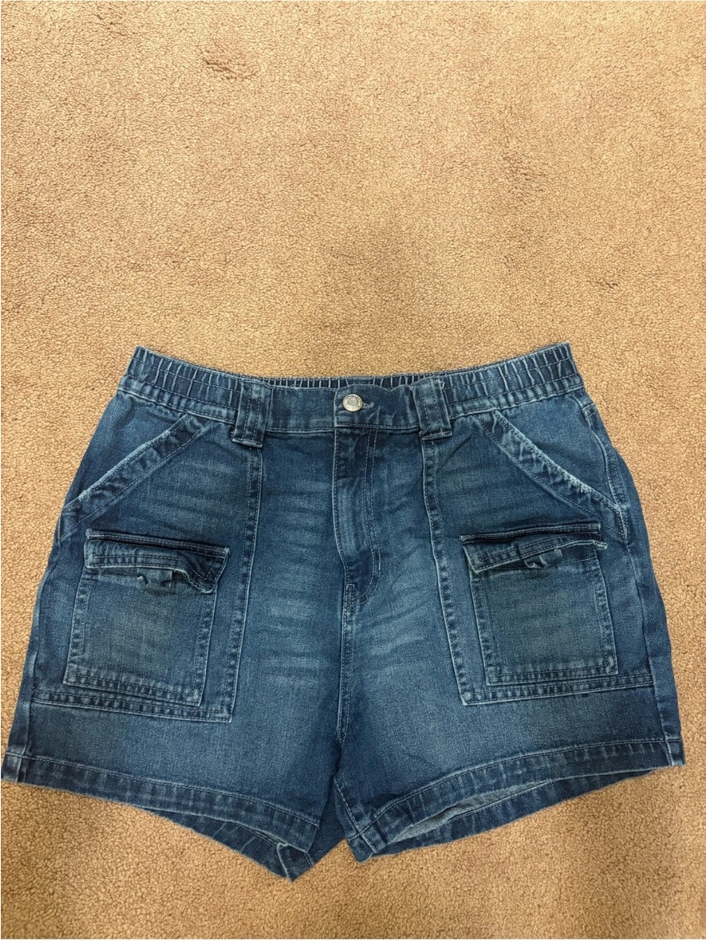 3 for $14 Bluenotes Women's Blue Denim Utility Shorts size xl